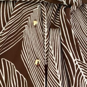 Talbots Brown and White Patterned Dress NWT